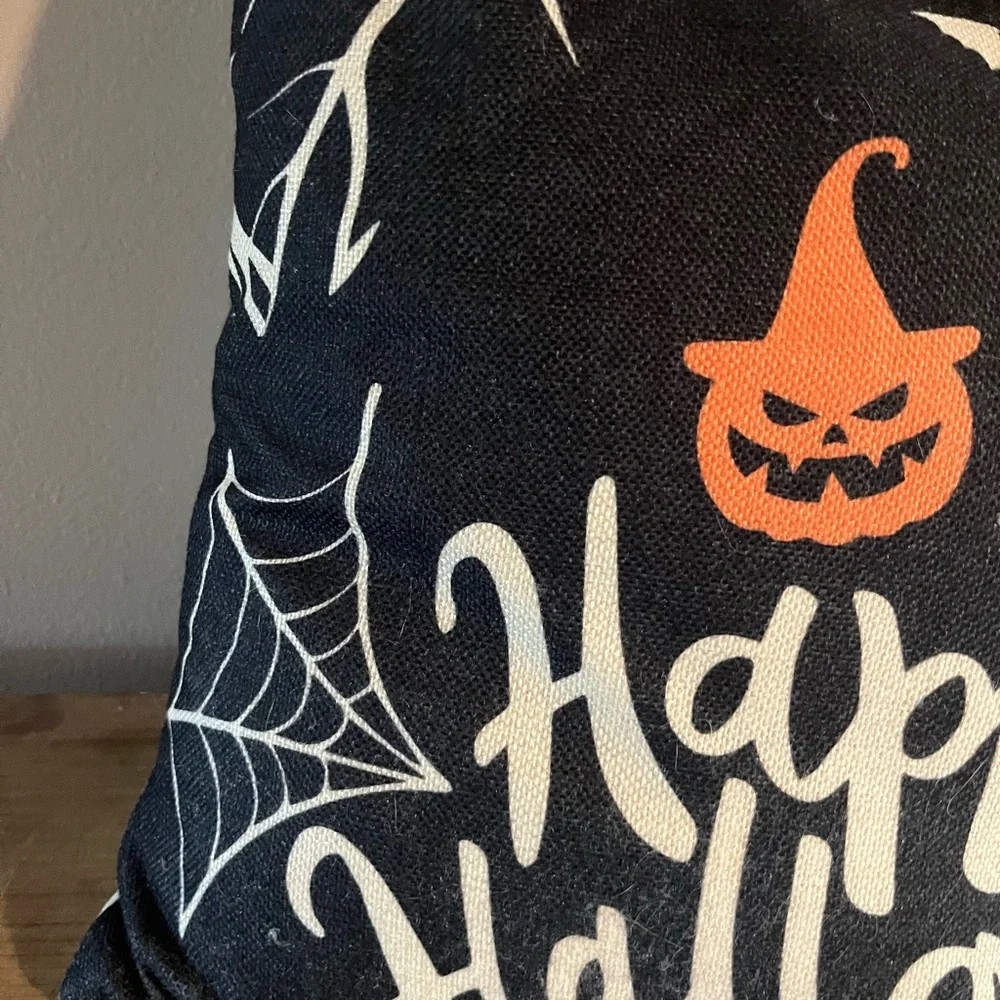 Halloween Decorative Pillow - Black‎ and Orange